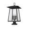 Z-Lite Rainer 6 Light Outdoor Pier Mounted Fixture, 17.5in. W x 32.5in. H, Black 5015PHXXLS-SQPM-BK - alternate 6